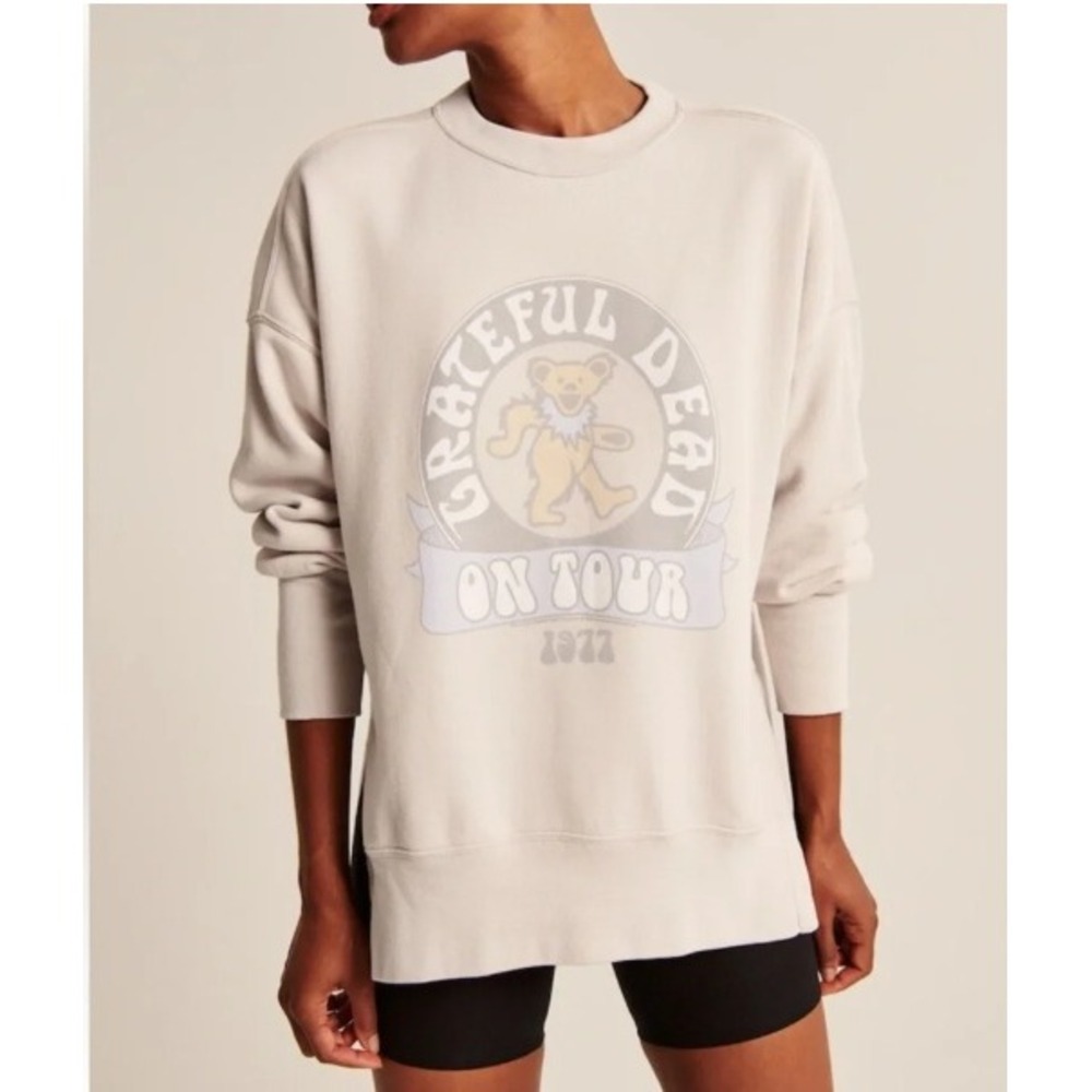 Abercrombie & Fitch Grateful Dead On Tour 1977 Soft Sweatshirt Cream S